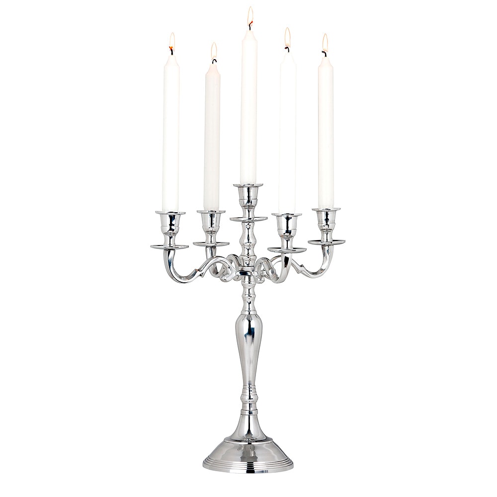 Kandelaber 5-armad Aluminium 40 cm