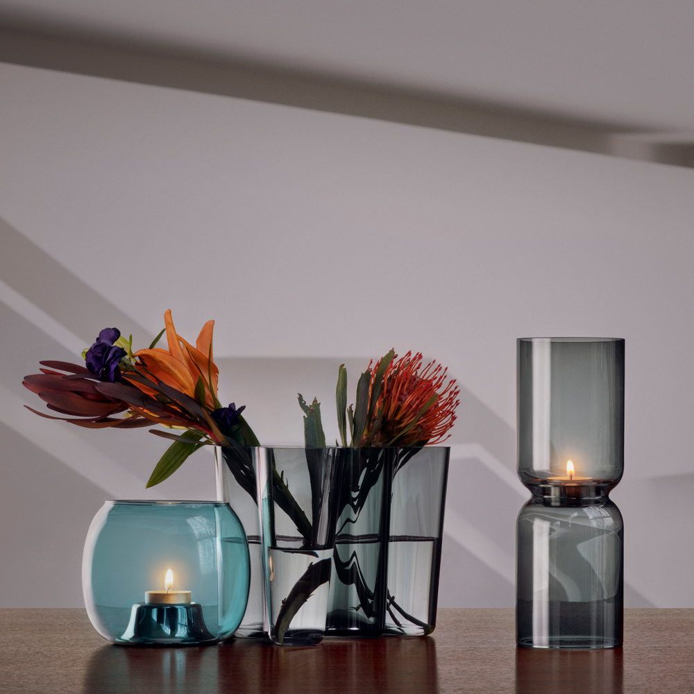 Lantern Ljuslykta 25 cm Mörkgrå