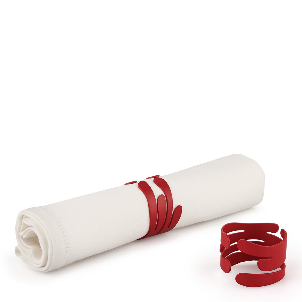 Alessi Servettring 2-pack Röd