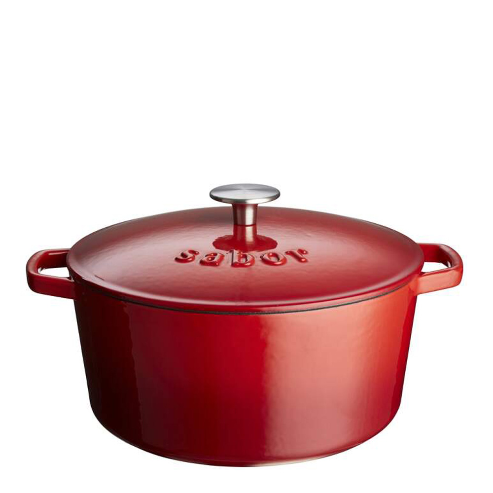 Sabor Gjutjärnsgryta 6,7 L Röd