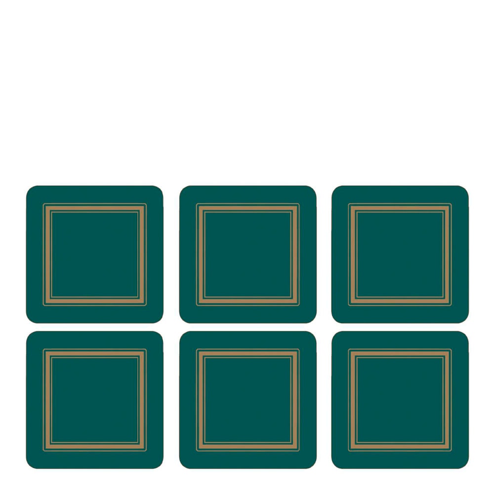 Classic Glasunderlägg 6-pack Emerald