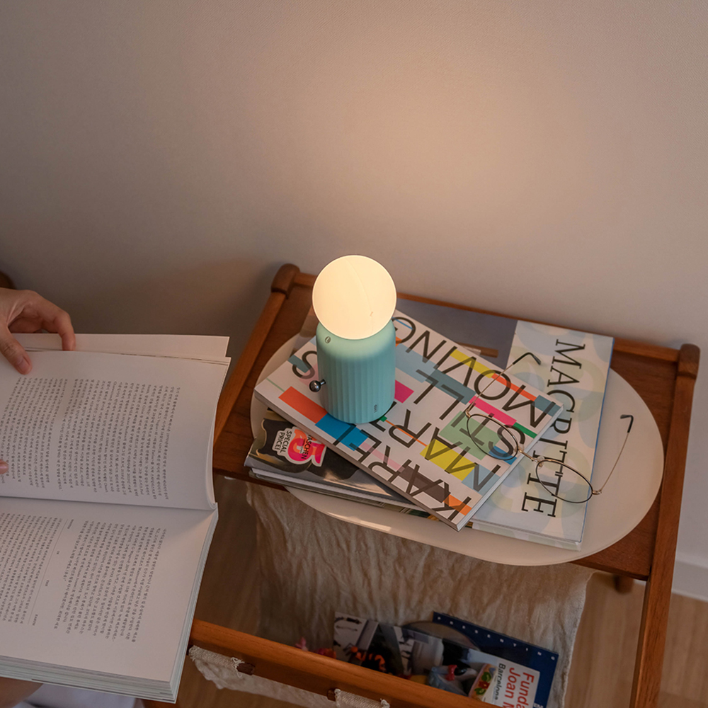 Skittle Lampa med Laddare Mint