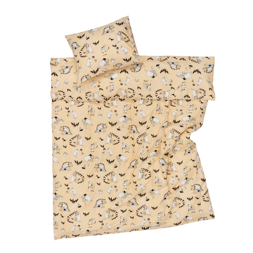 Mumin Bäddset 150x210 cm Muminfamiljen Beige