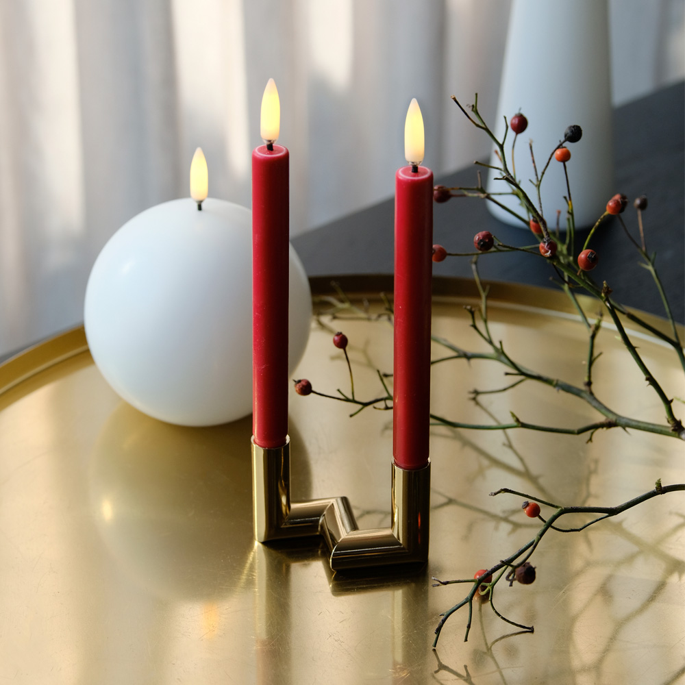 Matrix Ljusstake 2-armad 7,5 cm Guld