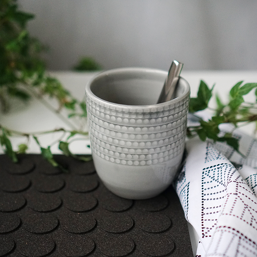 Grytunderlägg Kork 20x20 cm Svart