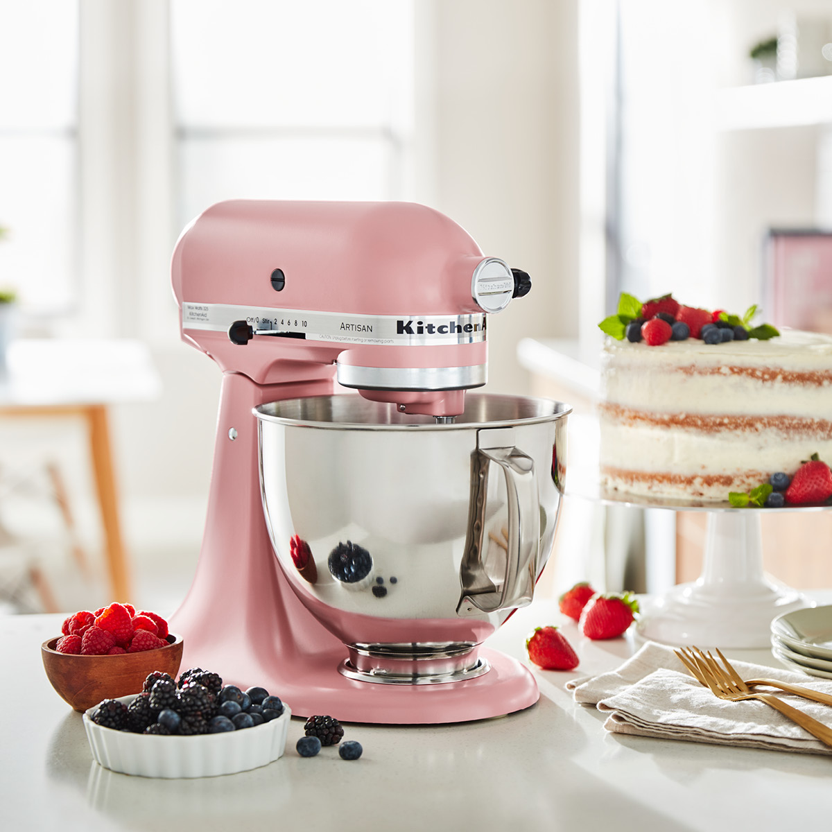 KitchenAid Artisan Köksmaskin 4,8 + 3 L Dried Rose