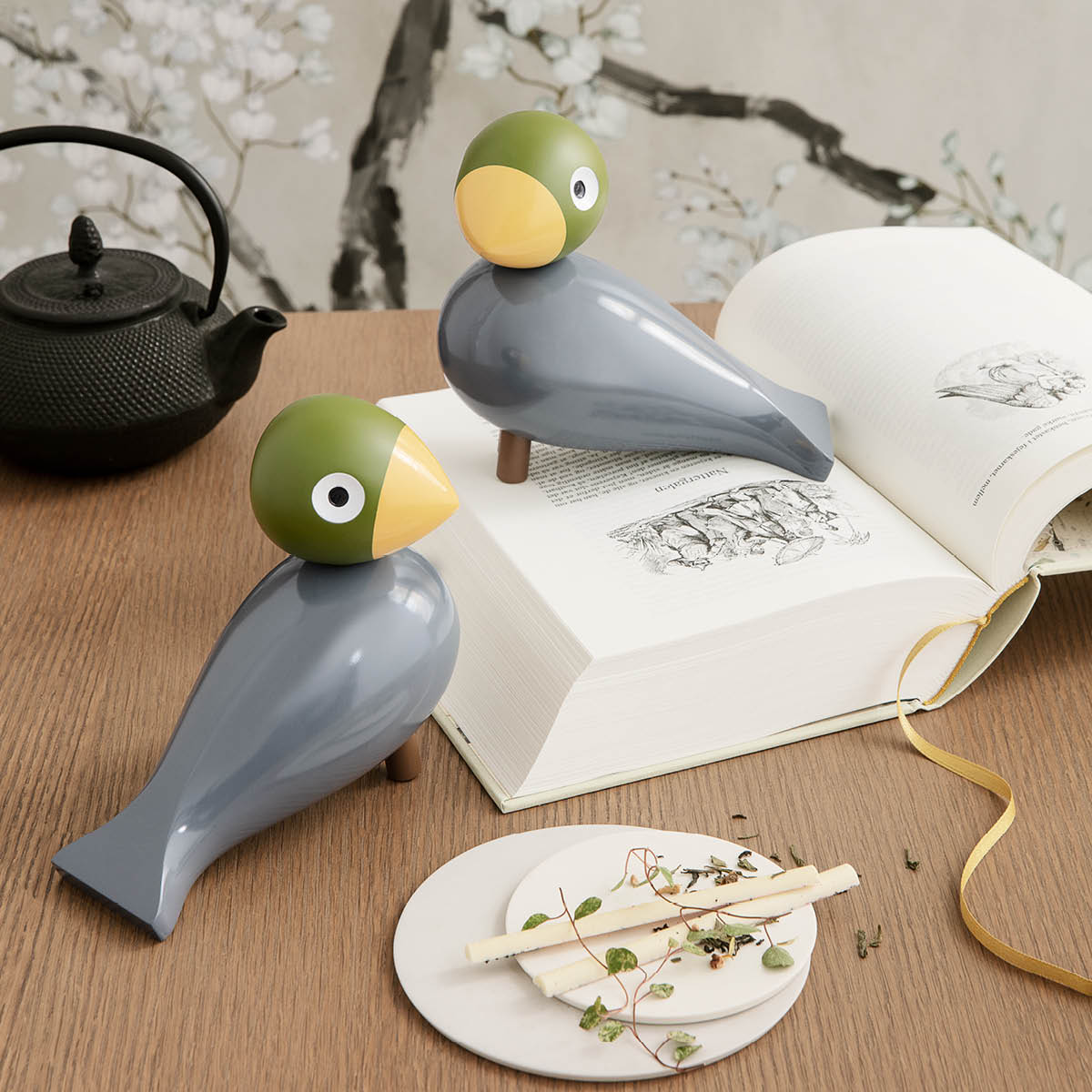 Sångfågel 15,1 cm Nightingale Aqua