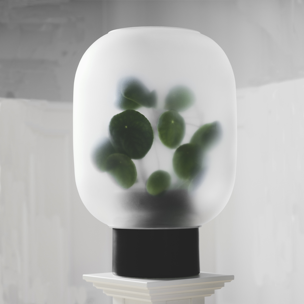 Nebl Kruka 44,2 cm Svart Glas