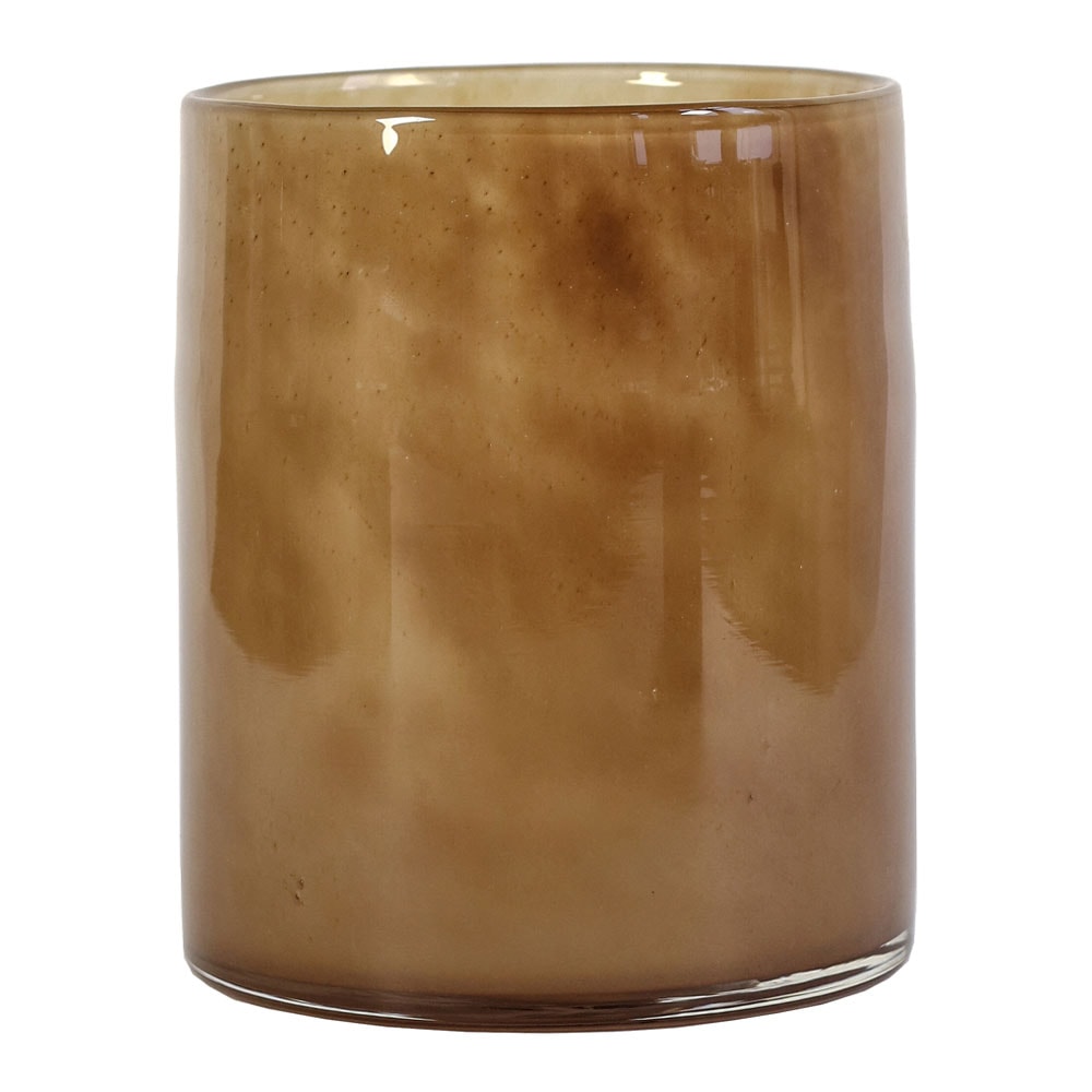 Lyric Ljuslykta Glas 15x18 cm Brun