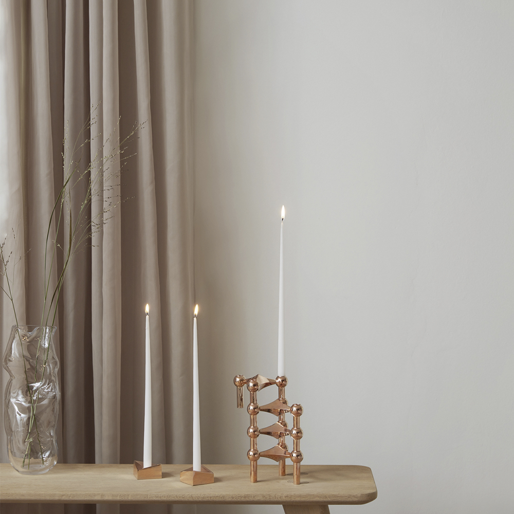 Stoff Nagel Ljusstake Rose Guld