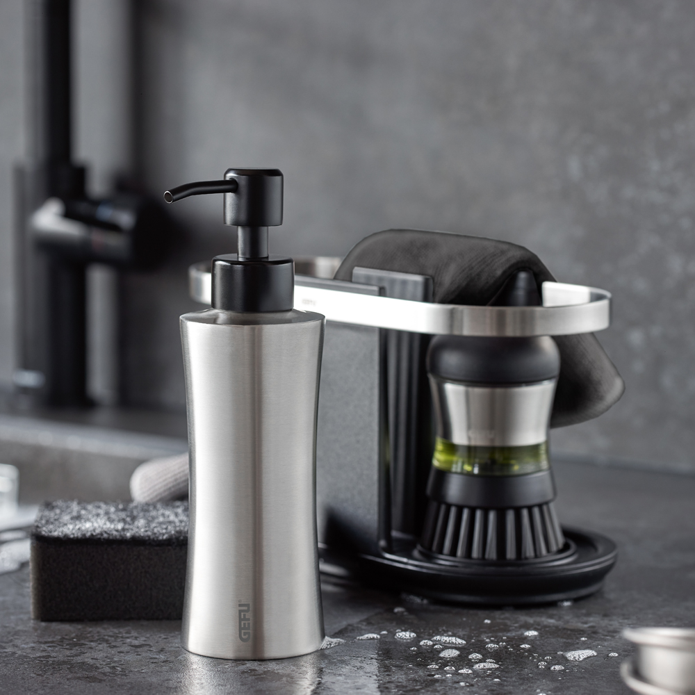 Diskmedelsdispenser 18,5 cm Rostfri