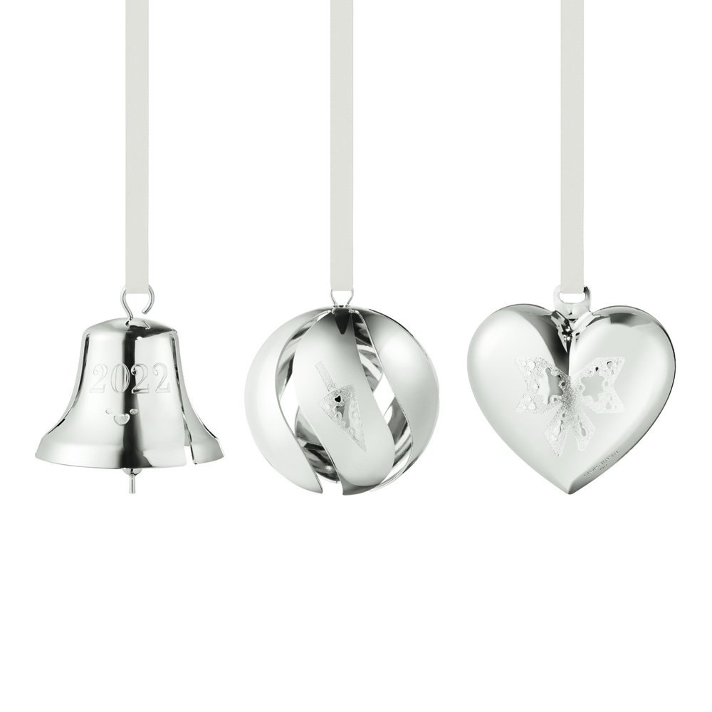 Christmas Collectibles Julhänge 3 delar 6 cm Pläterad