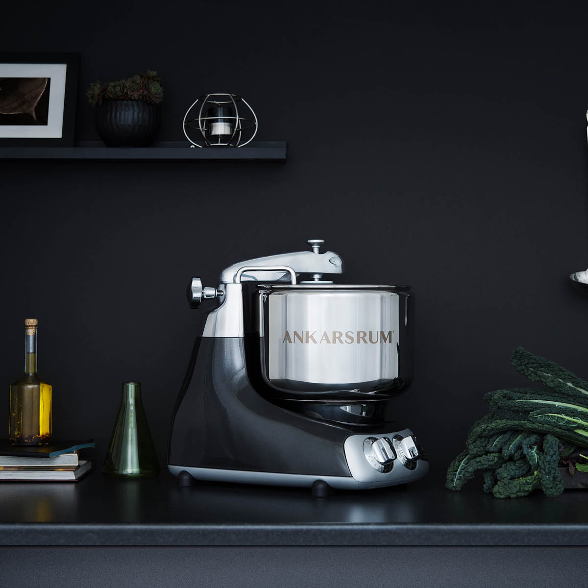 Ankarsrum Assistent Original Köksmaskin Svart/Blank