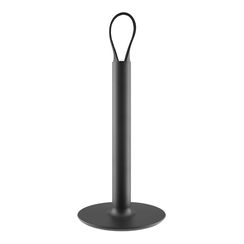 Hushållspappershållare Stål/Läder Svart