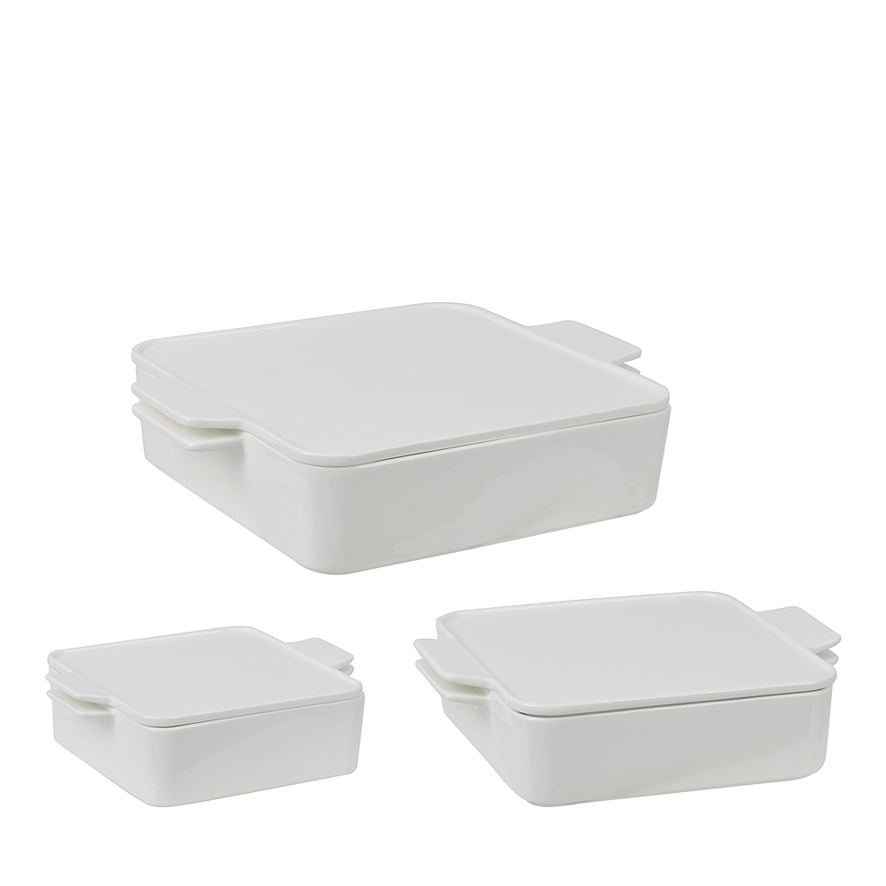 Daily Use Ugnsform med lock 3 delar Vit