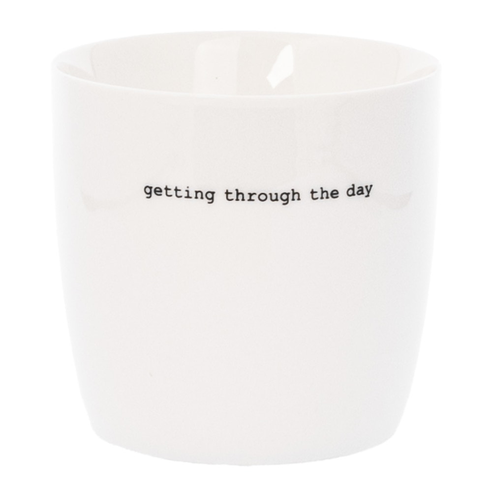 Sögne Mugg 30 cl Getting through the day Vit