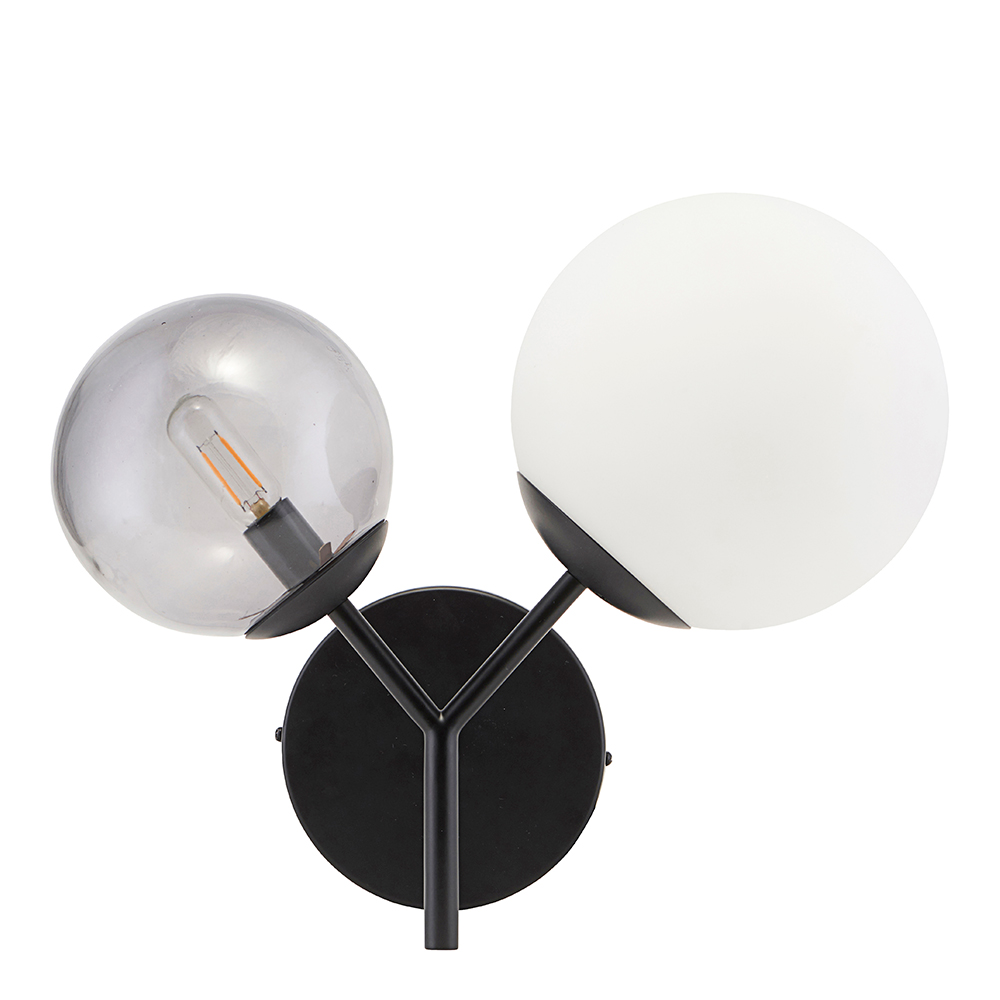 Twice Vägglampa 50 cm Svart