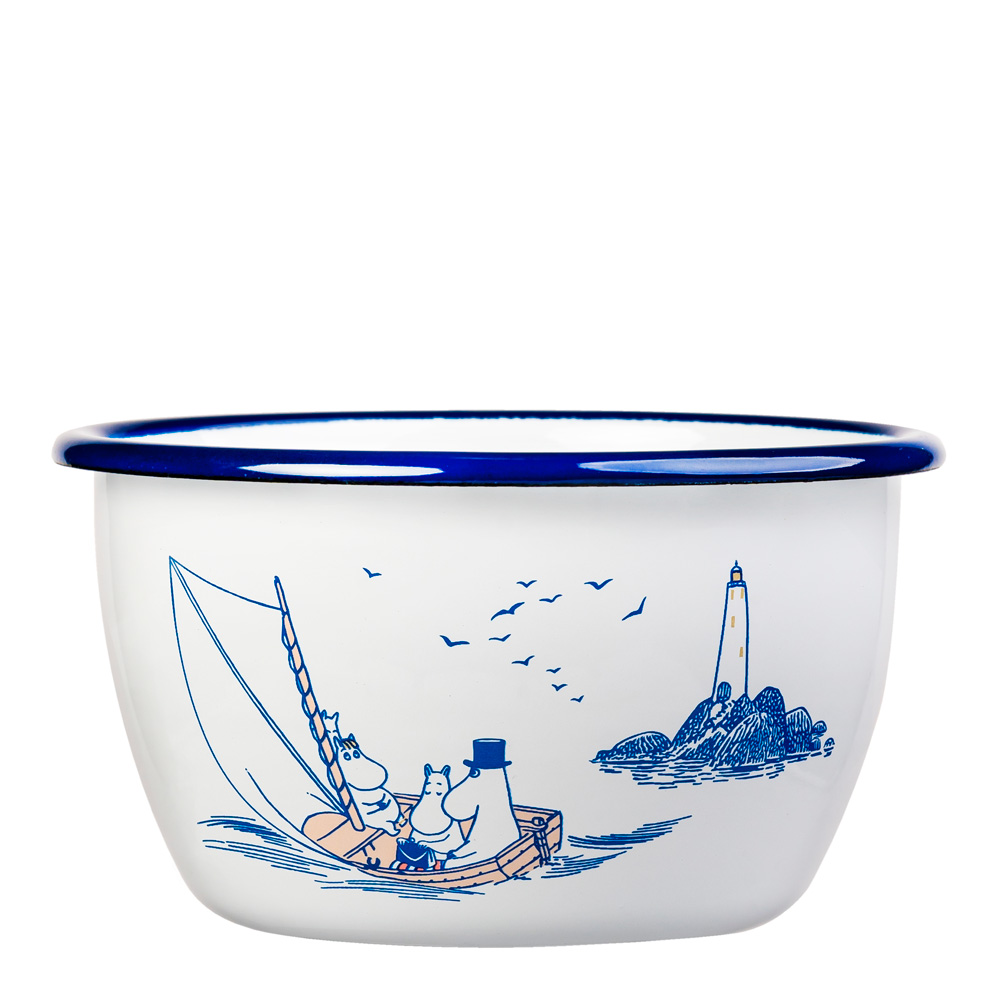 Mumin Emaljskål Sailors 6 dl Vit