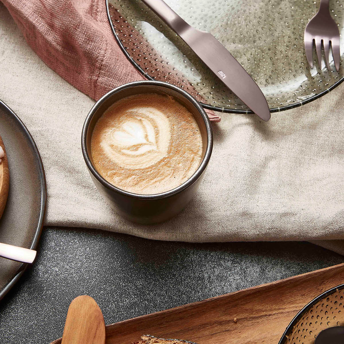 Raw Mugg utan öra 30 cl Metallic Brown