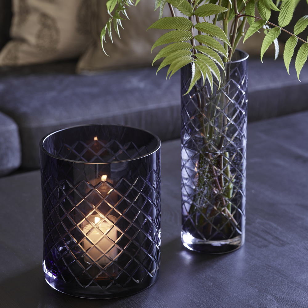 Skyline Lux Vas 10x30 cm Kolgrå