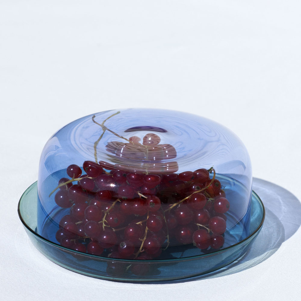 Sowden Serveringsfat med Kupa Glas 15x6 cm Blå/Turkos