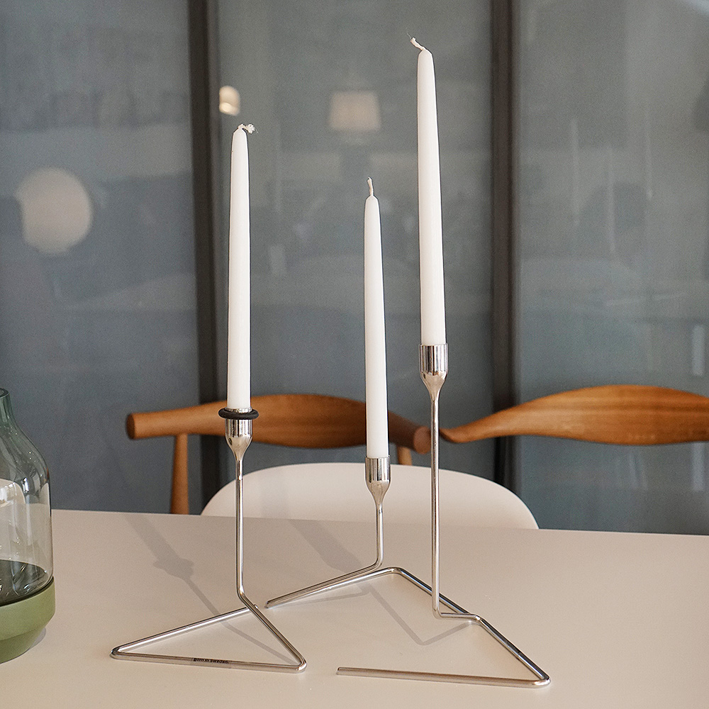 Puzzle Ljusstake 20 cm Silver