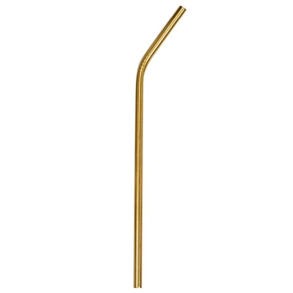 Sugrör I Stål Böjd xl Guld