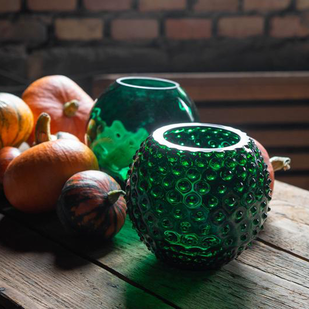 Hobnail Vas 25 cm Dark Green