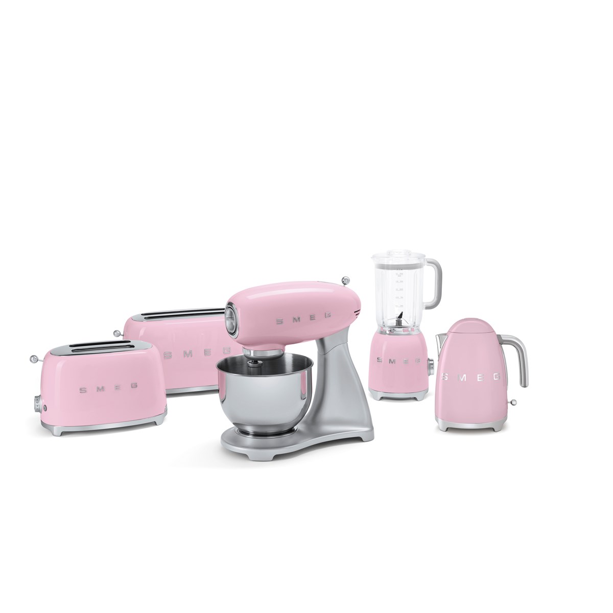 Smeg 50's Style Brödrost 4 skivor Rosa