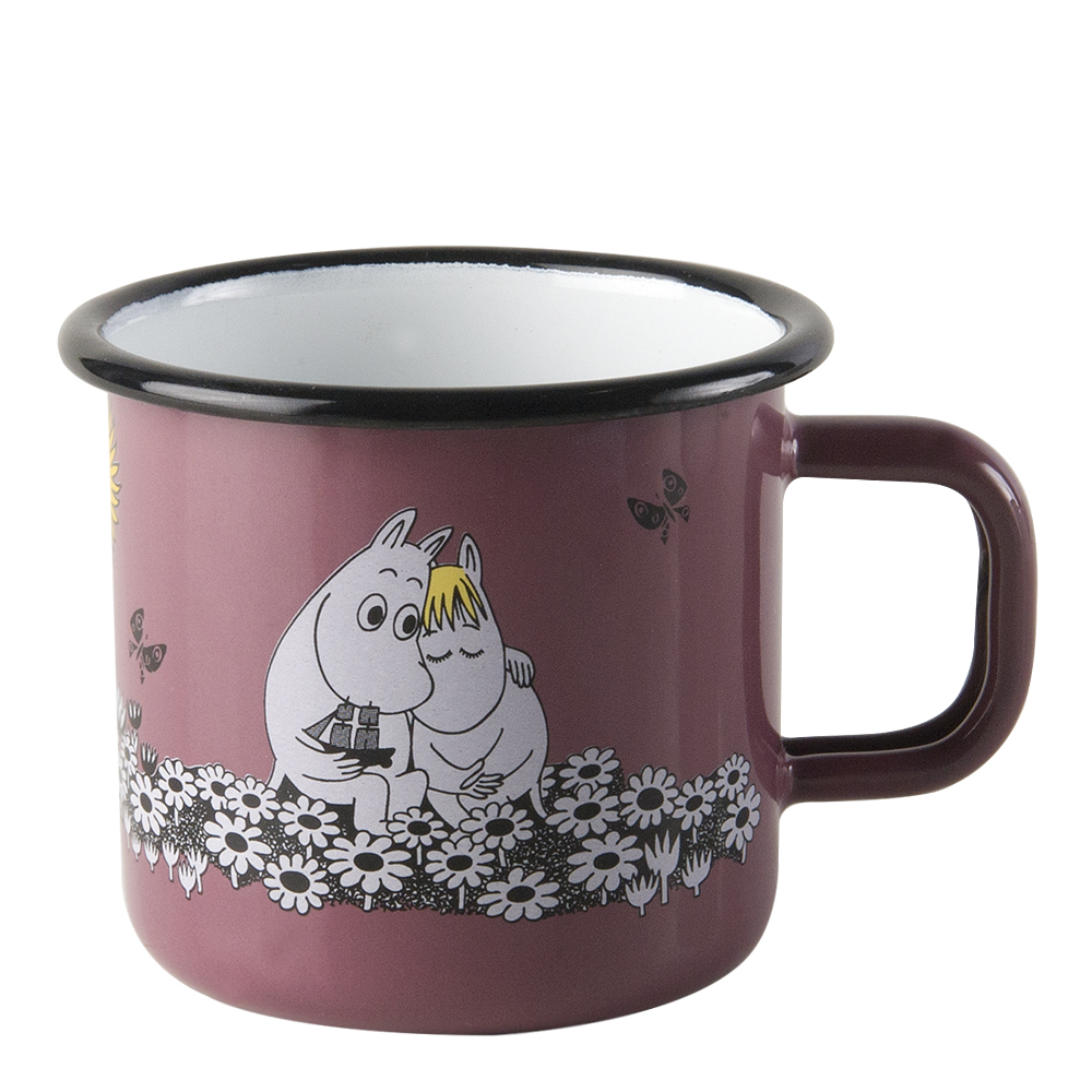 Mumin Emaljmugg För Evigt Tillsammans 37 cl Lila