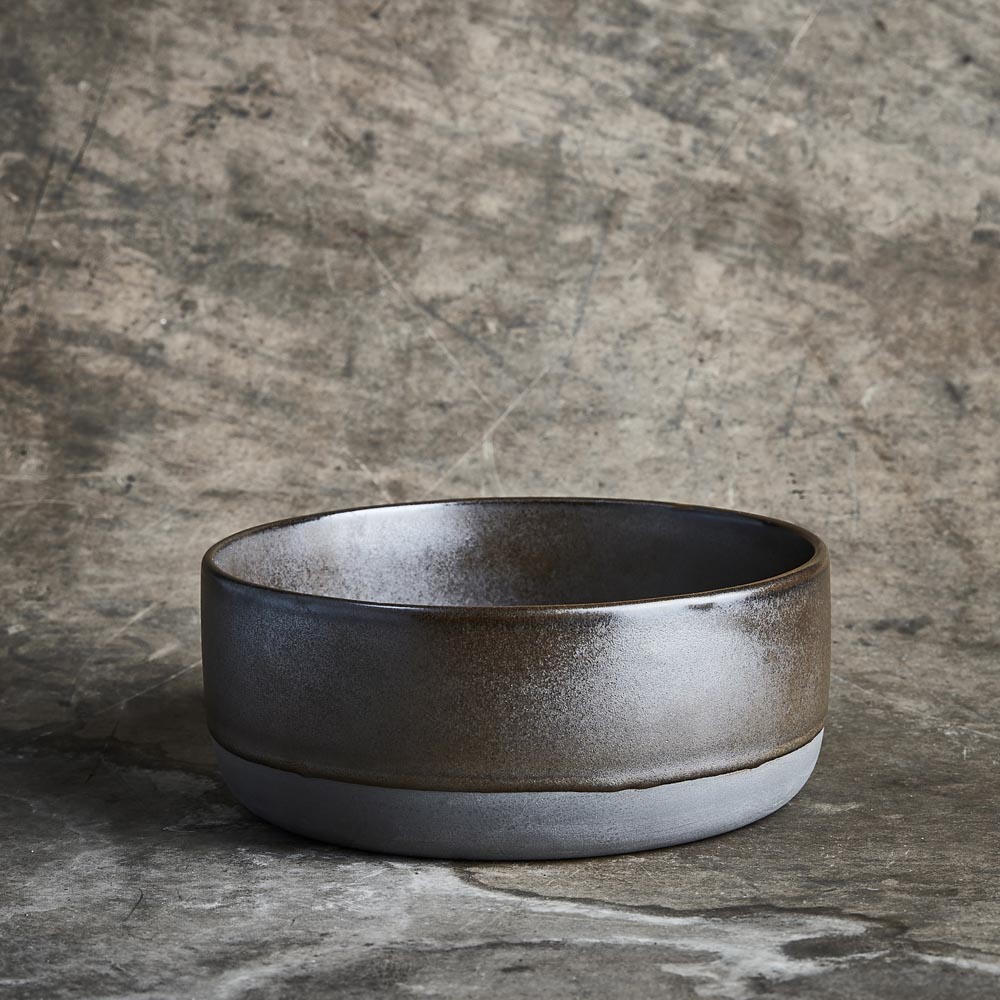 Raw Skål hög 19,5 cm Brun Metallic