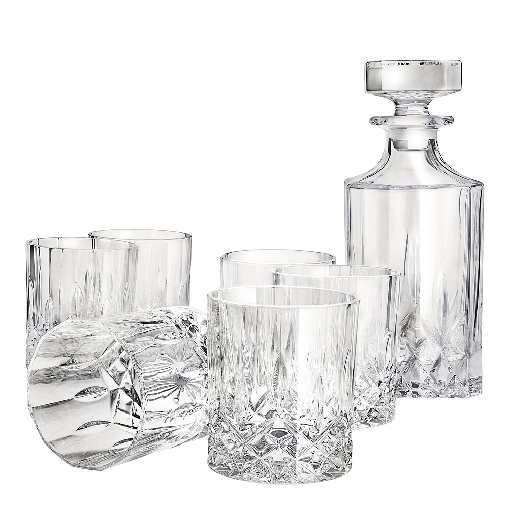 Rumours Whiskeykaraff + 6 Tumblerglas