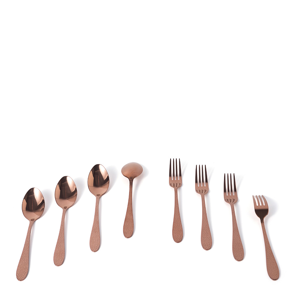 Frost Dessert-/förrättsbestick 8 delar Koppar-Rosé