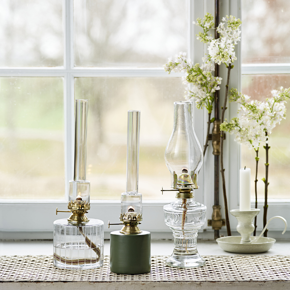 Fotogenlampa Rak Liten Plåt Grön