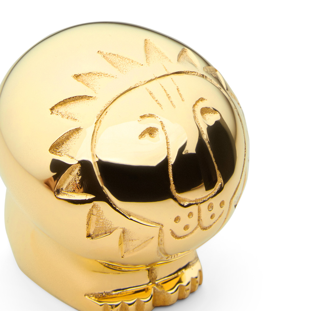 Skultuna x Lisa Larson Sittande Lejon 5,3 cm Guld