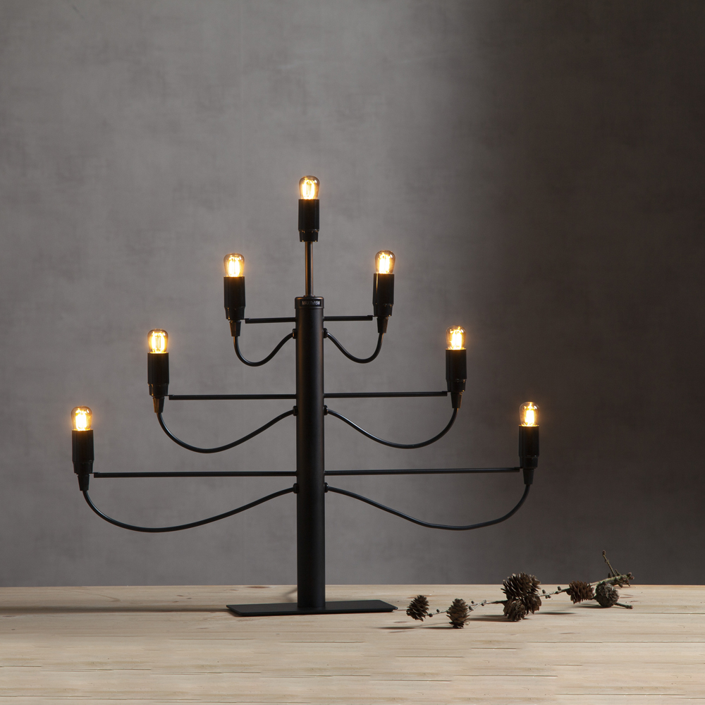 Milano Adventsljusstake 52,5 cm Matt Svart