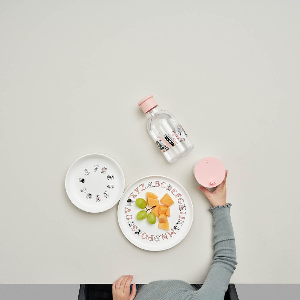 Moomin ABC Tallrik 20 cm Vit/Salmon