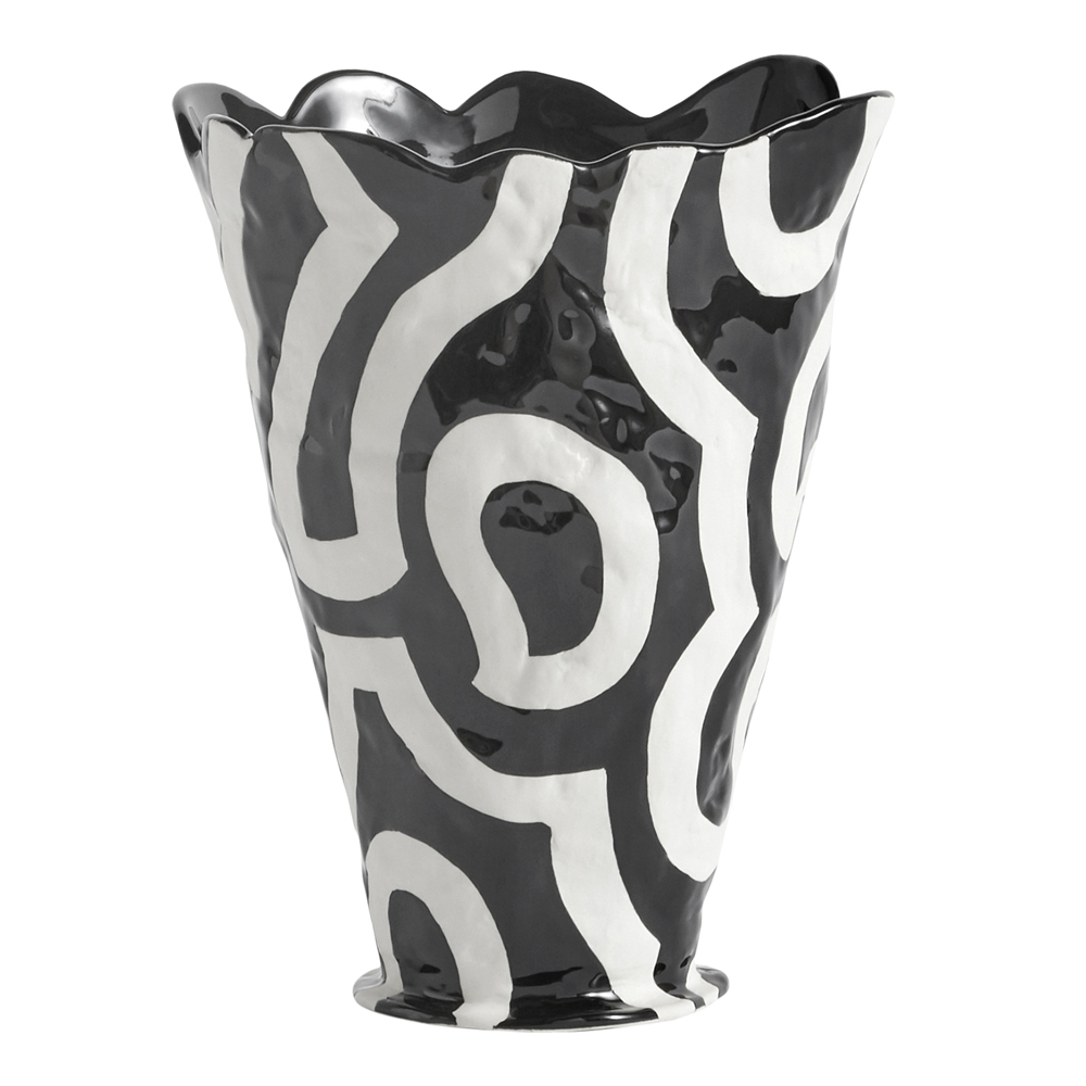 Shadow Vas 19,5x25 cm Svart/Vit