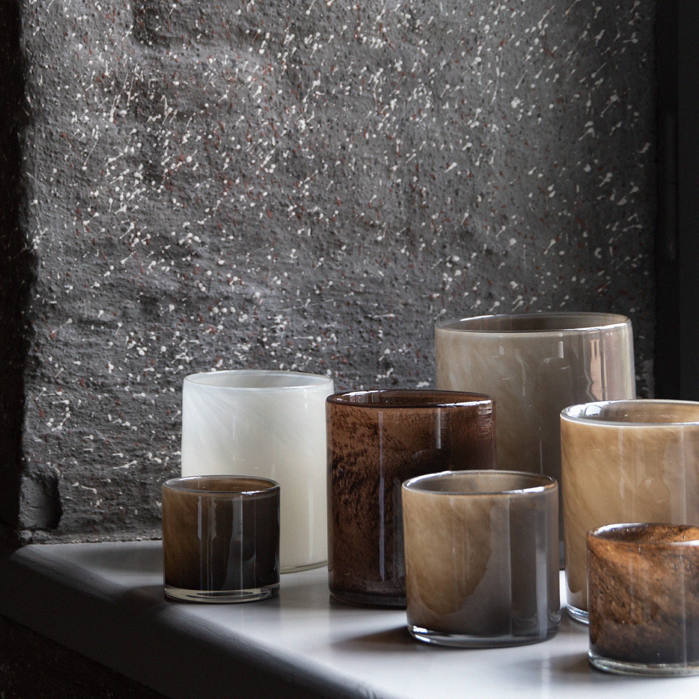 Lyric ljuslykta 10x10 cm Taupe