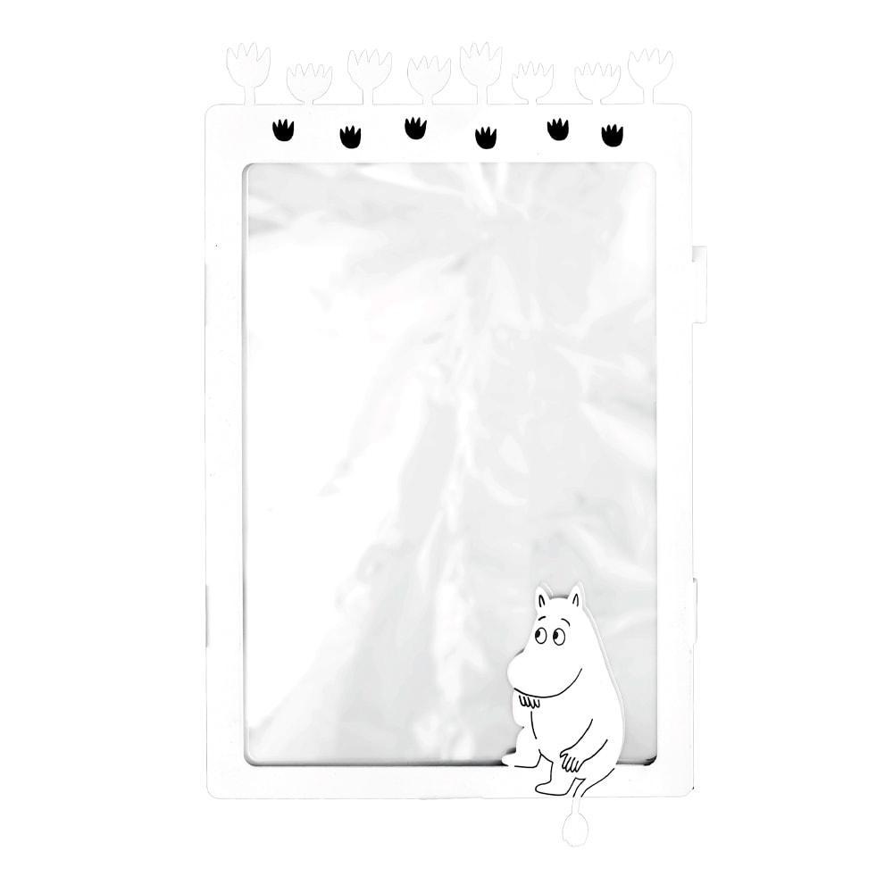 Väggspegel Mumin 15,5x27 cm Vit