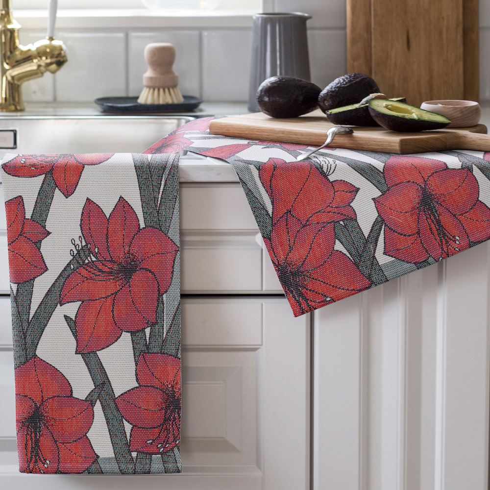 Amaryllis Kökshandduk 35x50 Röd