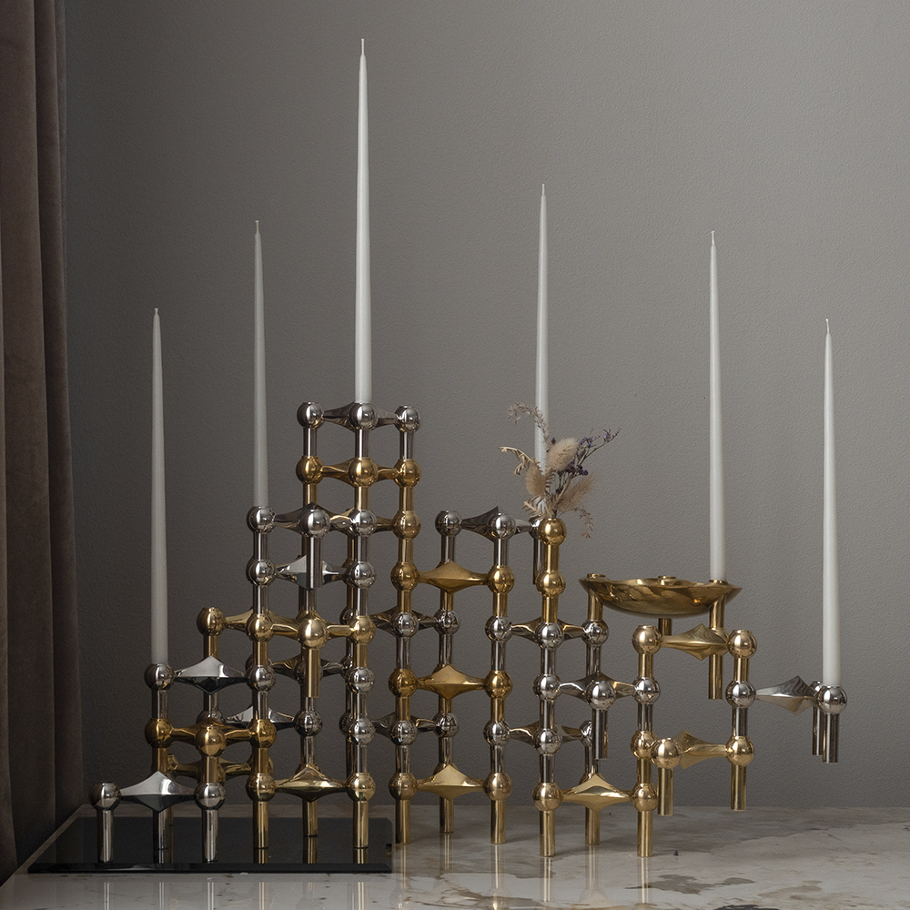 Stoff Nagel Ljusstake Mässing