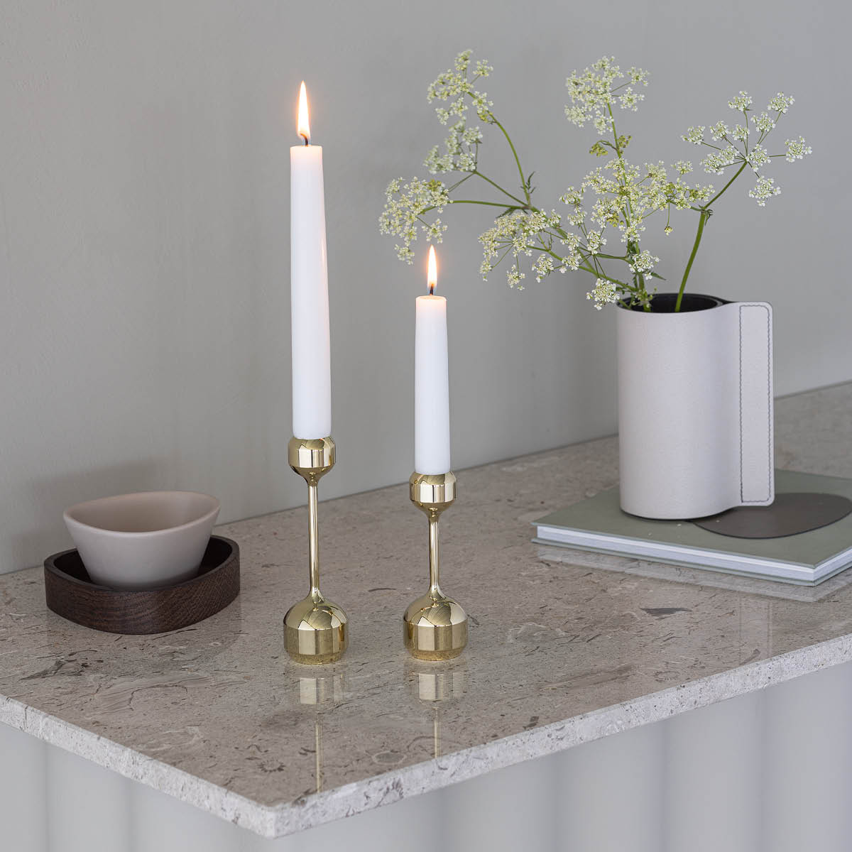 Silhouette Ljusstake Set 12+14,5 cm Guld