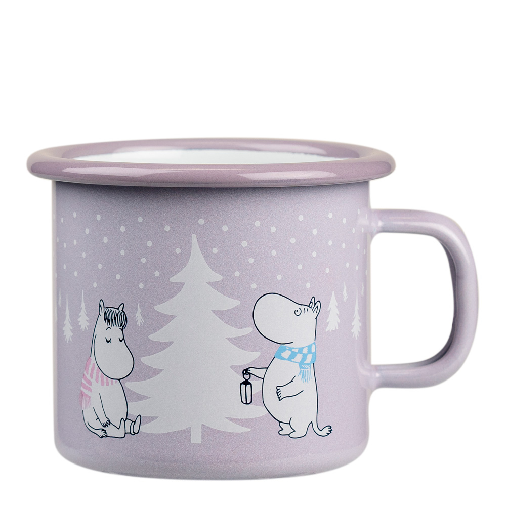 Mumin Emaljmugg Snowfall 25 cl Lila