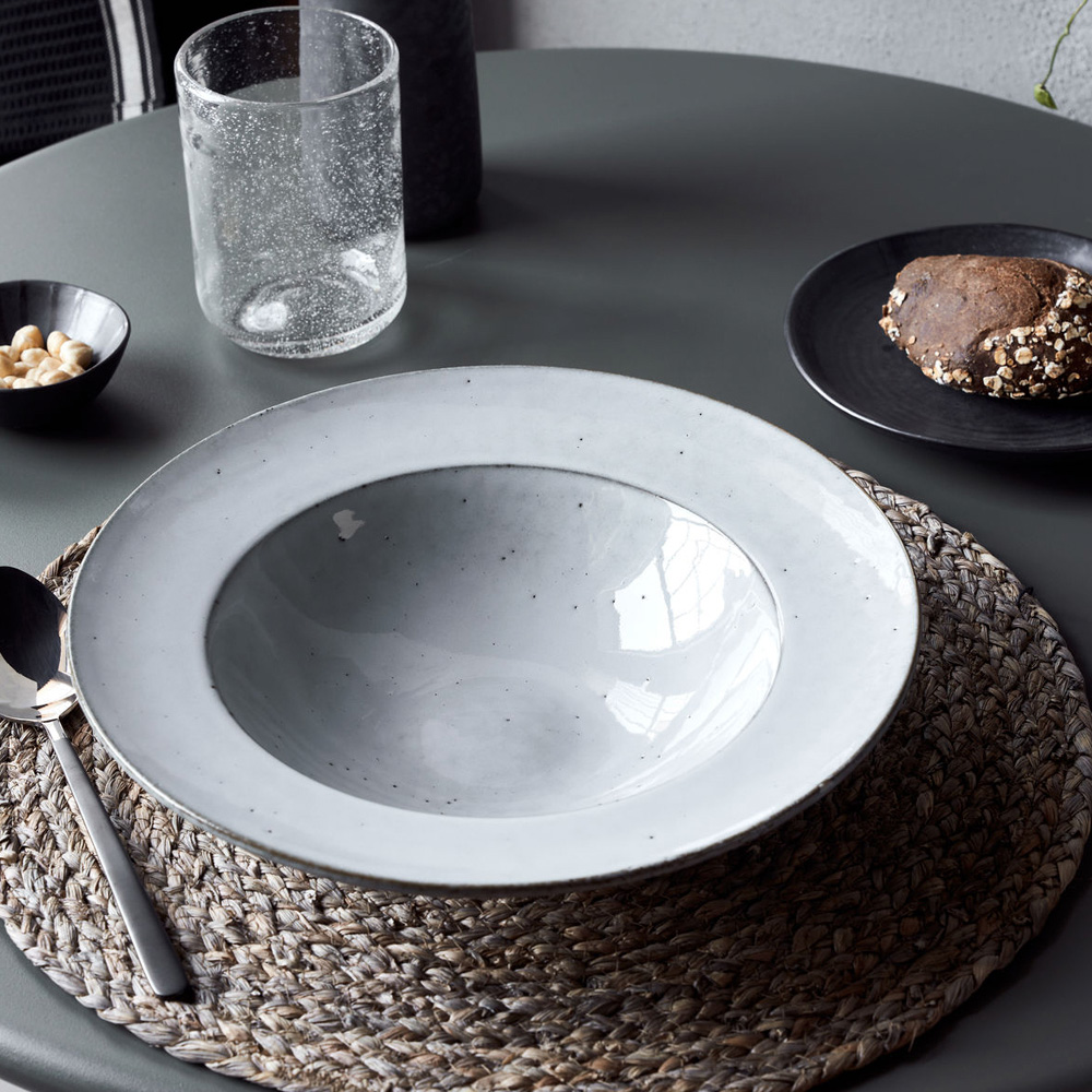 Rustic Skål/Pastatallrik 26 cm Grå/Blå