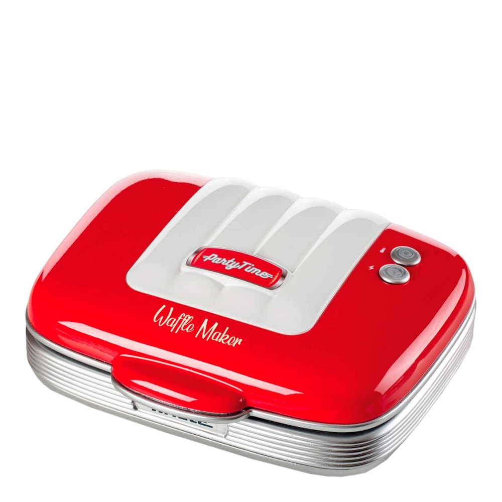Party Time Våffeljärn Röd