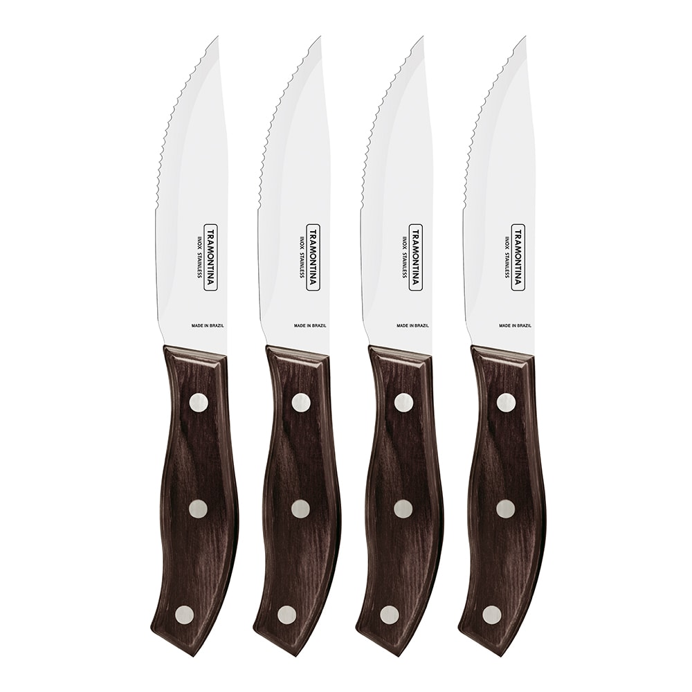 Tramotina Biffkniv 4-pack Brun