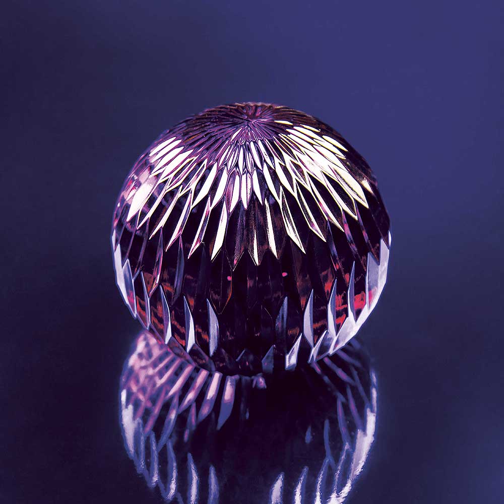 Sphere Brevpress Glas 9 cm Lila