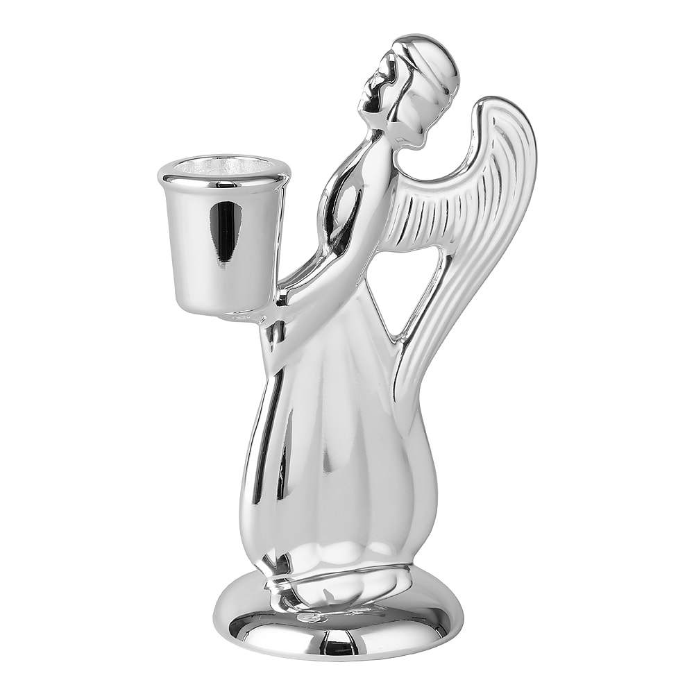 Skyddsängel Stor 14 cm Silverpläterad mässing