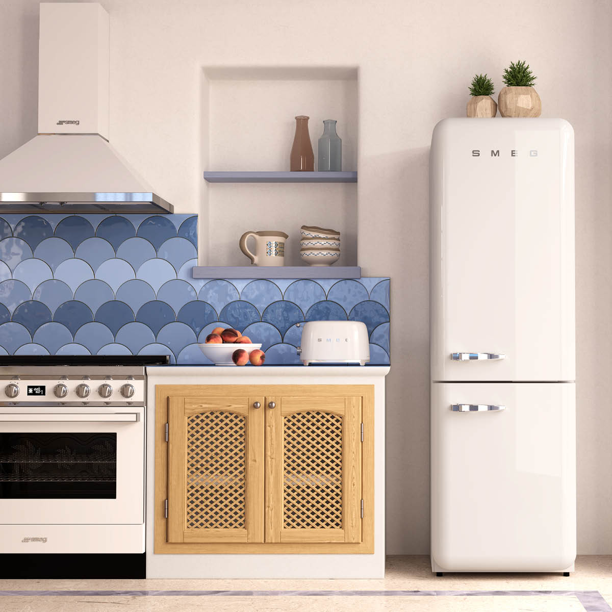Smeg 50's Style Brödrost 2 skivor Vit